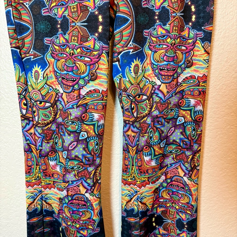 Colorful Patterned Boot Cut Flare Pants - Picture 3 of 11